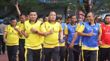 Kapolres Aceh Tenggara Diwakili Wakapolres Lepas Personel Ikuti Tes Kesamaptaan Jasmani